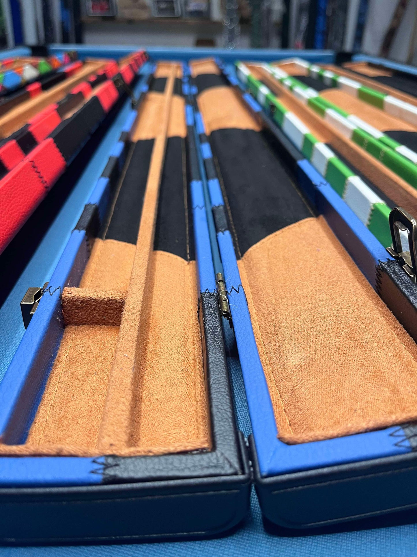 3/4 Blue and Black Cue Case