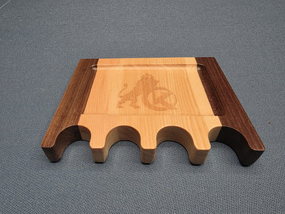 Wooden portable cue rack