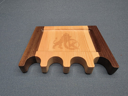 Wooden portable cue rack
